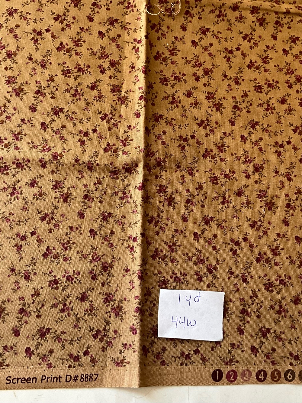 Quilting Sewing Material Marcus Fabric #3334 Moda Fabrics #44188 Tan Red Cotton - Picture 2 of 8